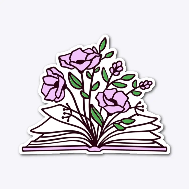 Three Flowers in Book